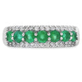 White Topaz 3 Stone Ring Sterling Silver