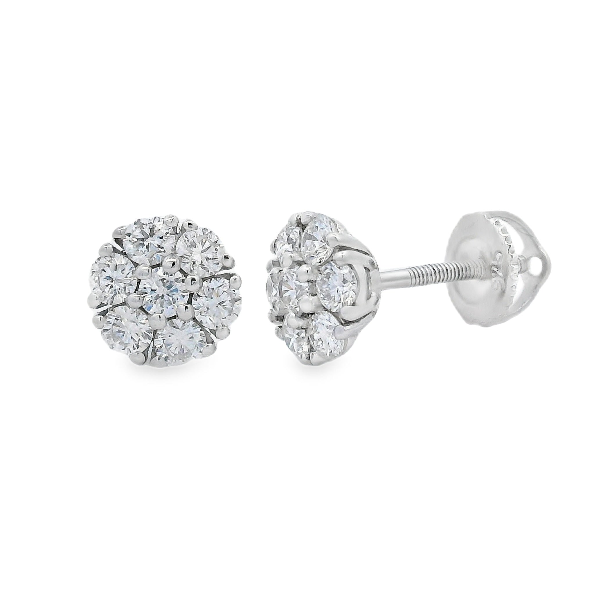 .95ct Lab Grown Diamond Earrings Sterling Silver