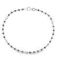 .87ct Sapphire Diamond Bracelet 14KT White Gold