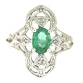 .70ct Emerald Diamond Ring 10KT White Gold