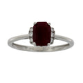 1.38ct Ruby Diamond Ring 14KT White Gold