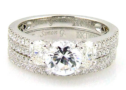 1.05ct Engagement Ring Set 18KT White Gold