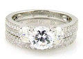 1.05ct Engagement Ring Set 18KT White Gold