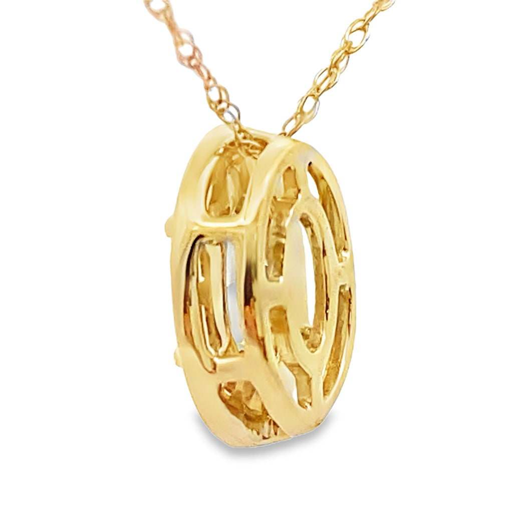 Mystic Fire Topaz Fashion Pendants 10KT Yellow Gold