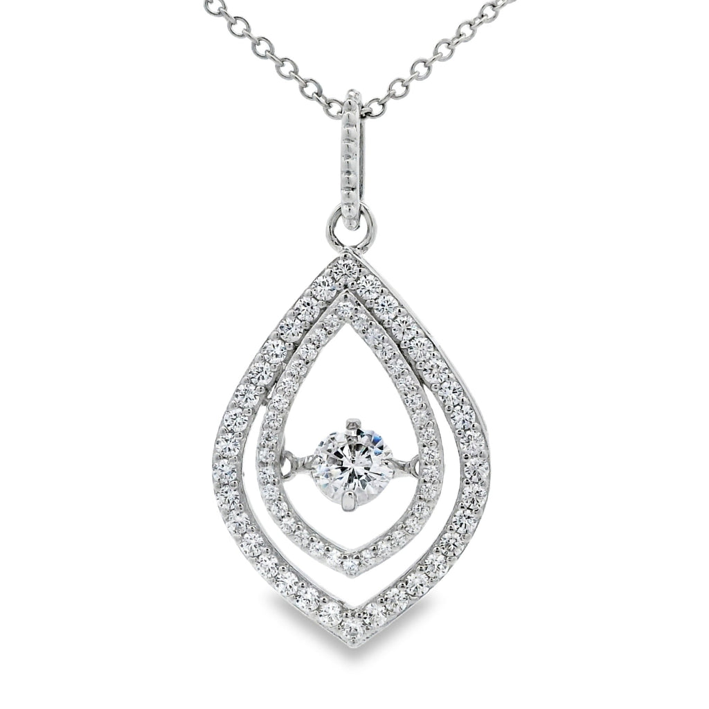 Cubic Zirconia Fashion Pendants Sterling Silver