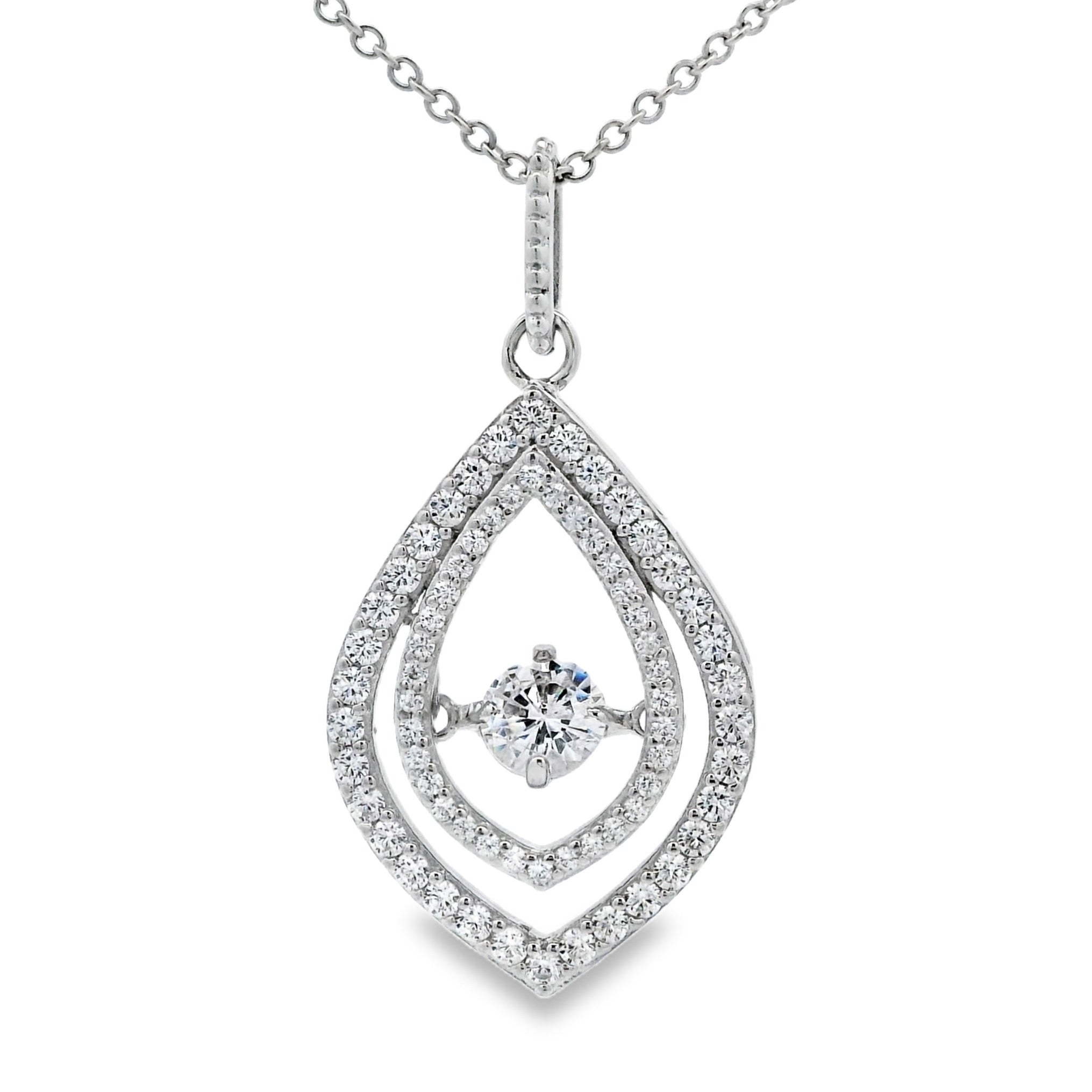 Cubic Zirconia Fashion Pendants Sterling Silver