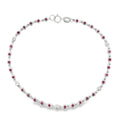 .89ct Ruby Diamond Bracelet 14KT White Gold