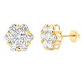 3.93ct Lab Grown Diamond Earrings 14KT Yellow Gold