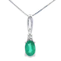 .25ct Emerald Diamond Fashion Pendants 10KT White Gold