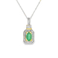 .57ct Emerald Diamond Fashion Pendants 14KT Yellow Gold