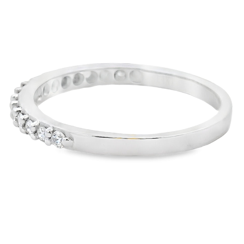 .25ct Diamond Wedding Band Ring 14KT White Gold