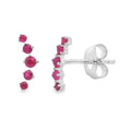 .24ct Ruby Earrings 14KT White Gold