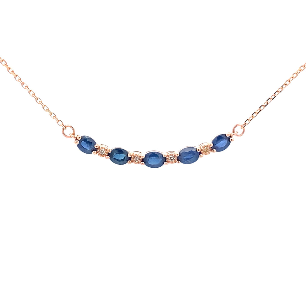 .73ct Sapphire Diamond Fashion Pendants 10KT Rose Gold