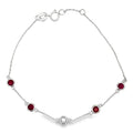 .71ct Ruby Diamond Bracelet 14KT White Gold