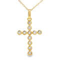 .15ct Diamond Cross Religious Pendant 14KT Yellow Gold