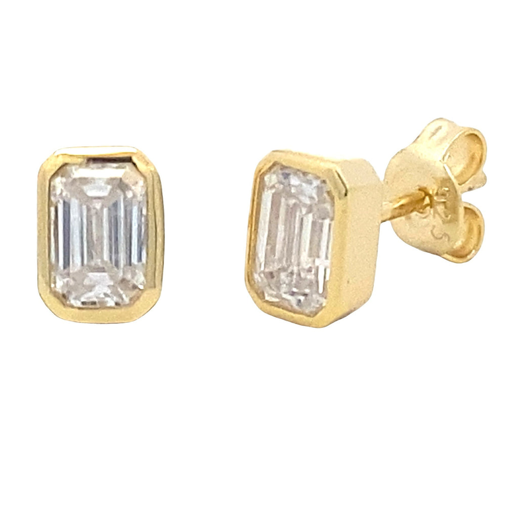 Moissanite Stud Earrings Vermeil