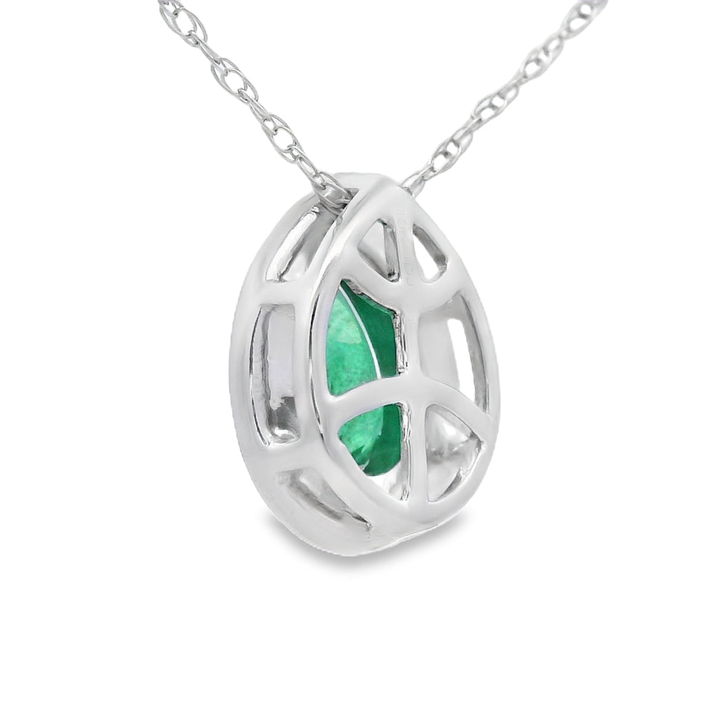 .41ct Emerald Diamond Fashion Pendants 10KT White Gold