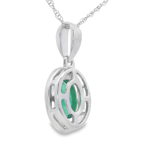 .46ct Emerald Diamond Fashion Pendants 10KT White Gold