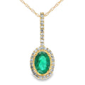 .46ct Emerald Diamond Fashion Pendants 10KT Yellow Gold