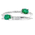 .47ct Emerald Diamond Ring 14KT White Gold