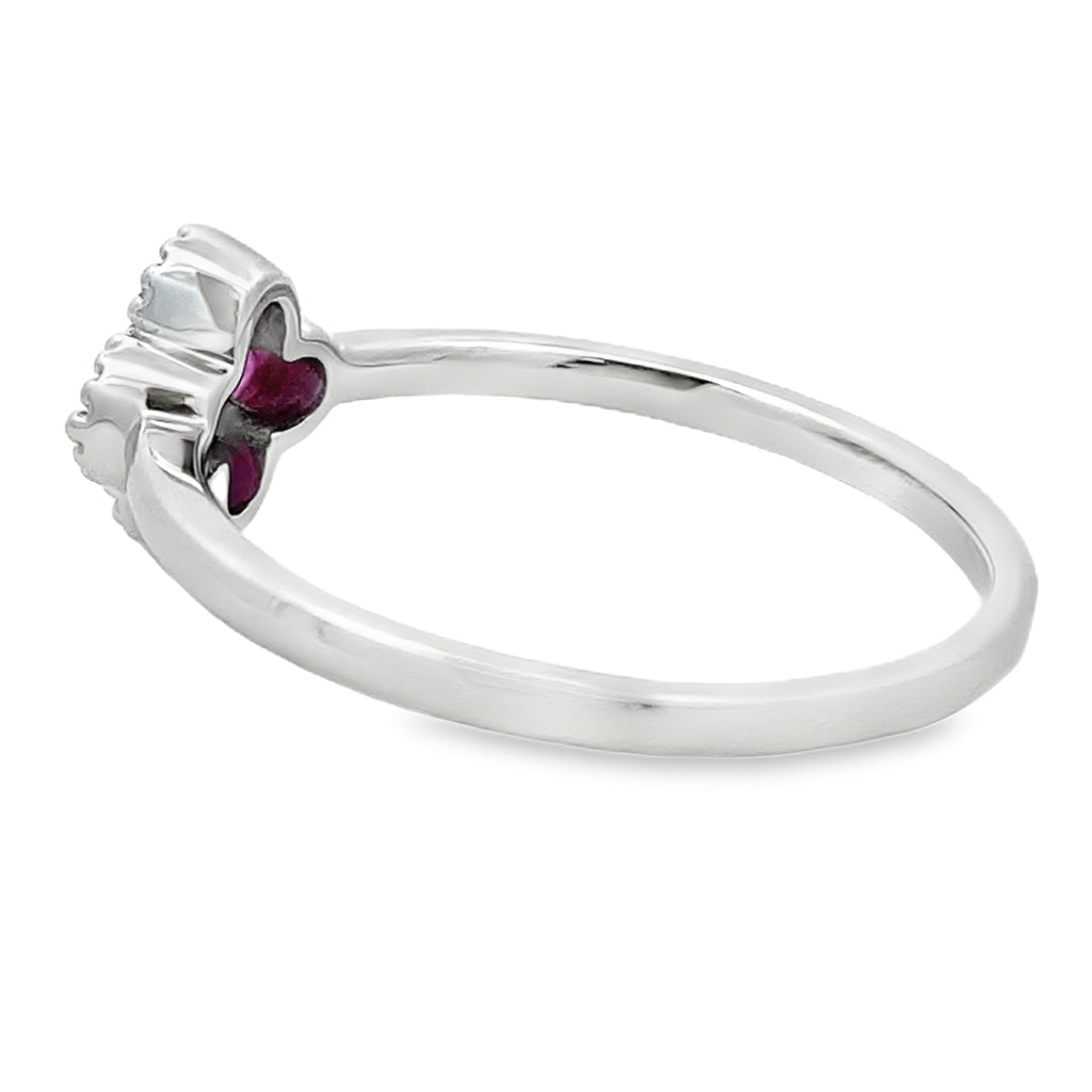 .20ct Ruby Diamond Ring 10KT White Gold