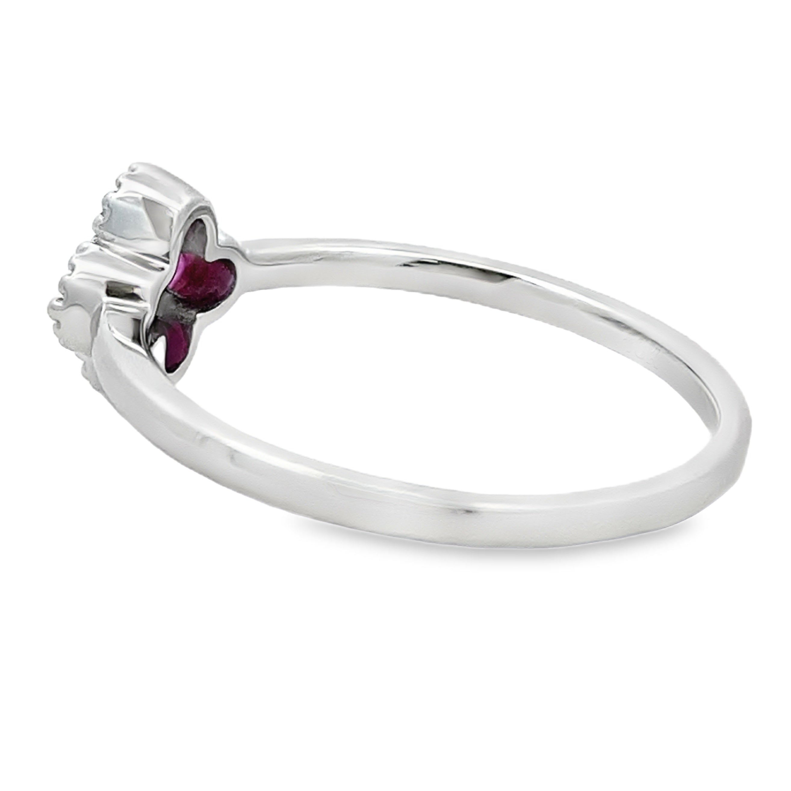 .20ct Ruby Diamond Ring 10KT White Gold