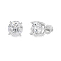 6.00ct Moissanite Stud Earrings Sterling Silver