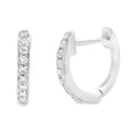 .09ct Diamond Hoop Earrings 10KT White Gold