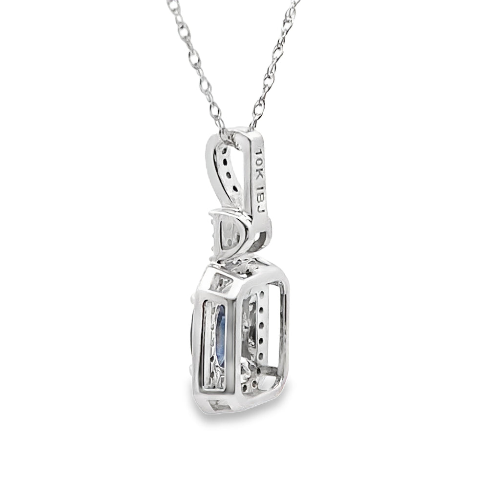 .66ct Sapphire Diamond Fashion Pendants 10KT White Gold