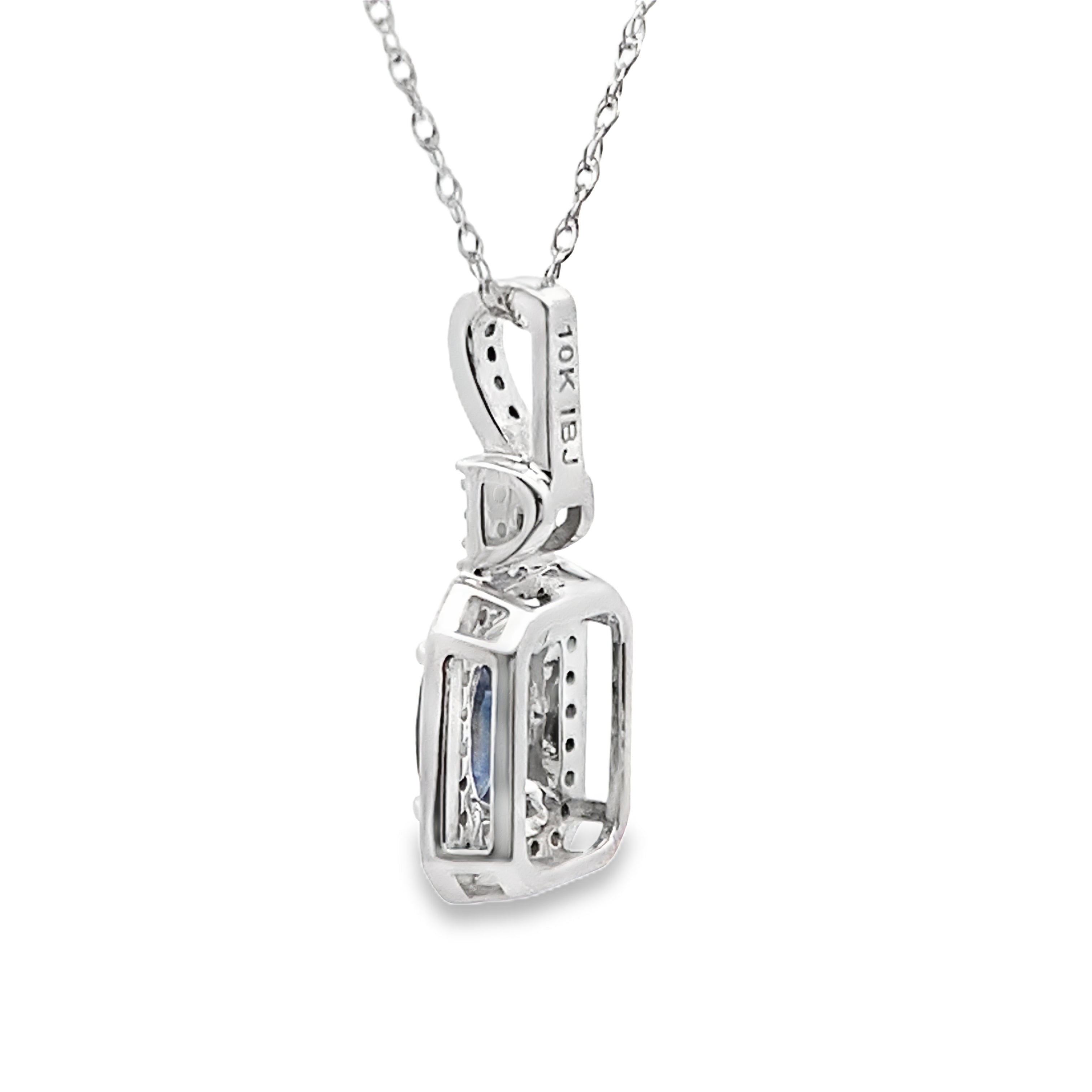 .66ct Sapphire Diamond Fashion Pendants 10KT White Gold
