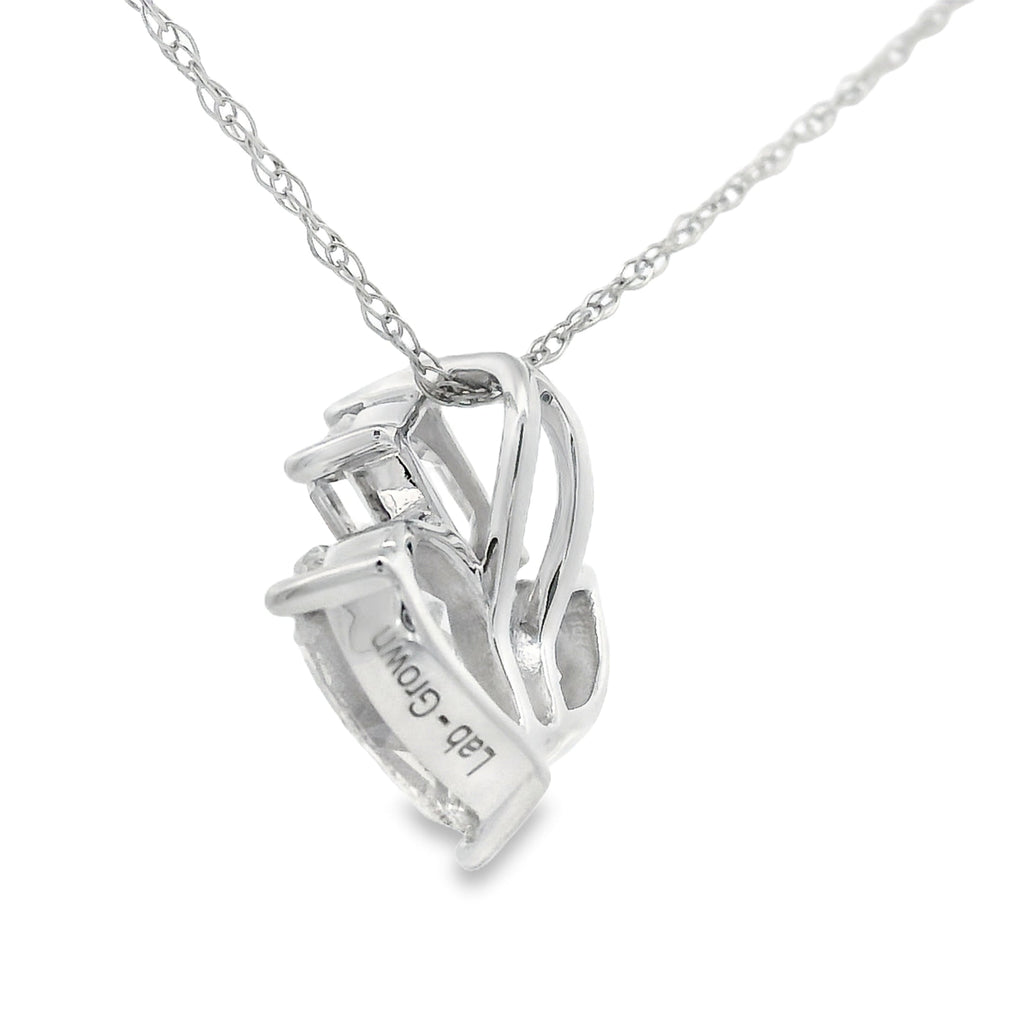 Lab Grown Diamond Fashion Pendants 14KT White Gold