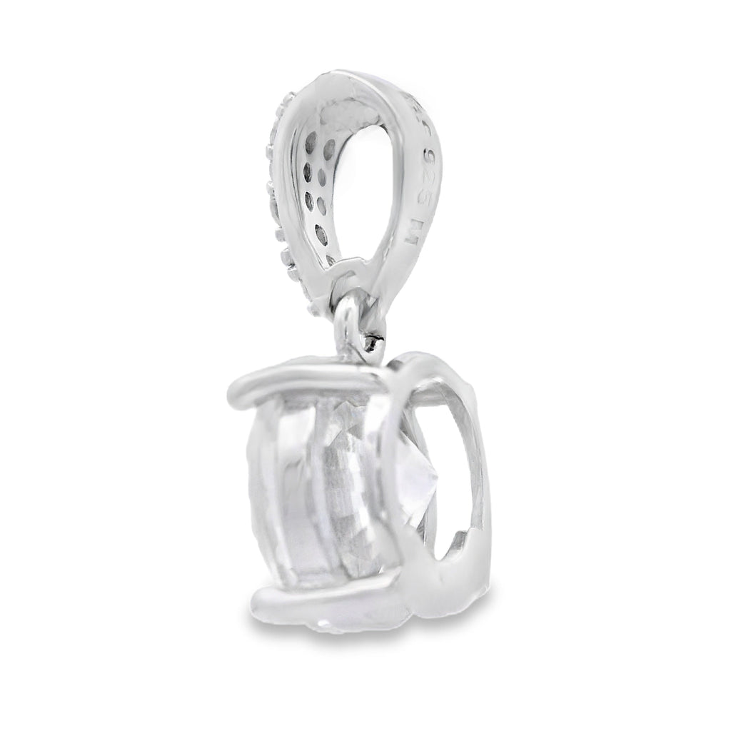 2.00ct Moissanite Pendant Sterling Silver