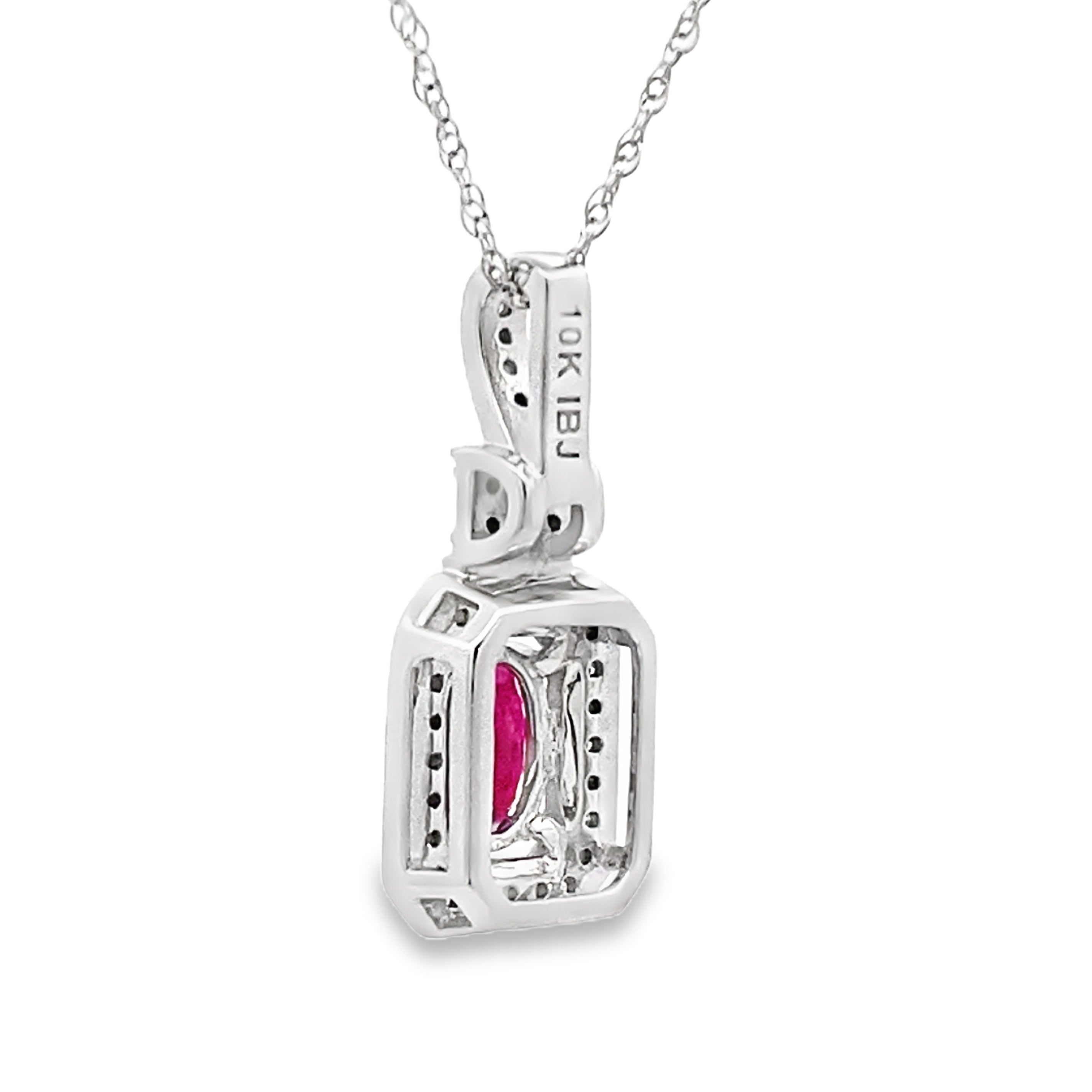 .66ct Ruby Diamond Fashion Pendants 10KT White Gold