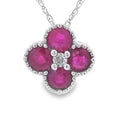 .77ct Ruby Diamond Fashion Pendants 14KT White Gold