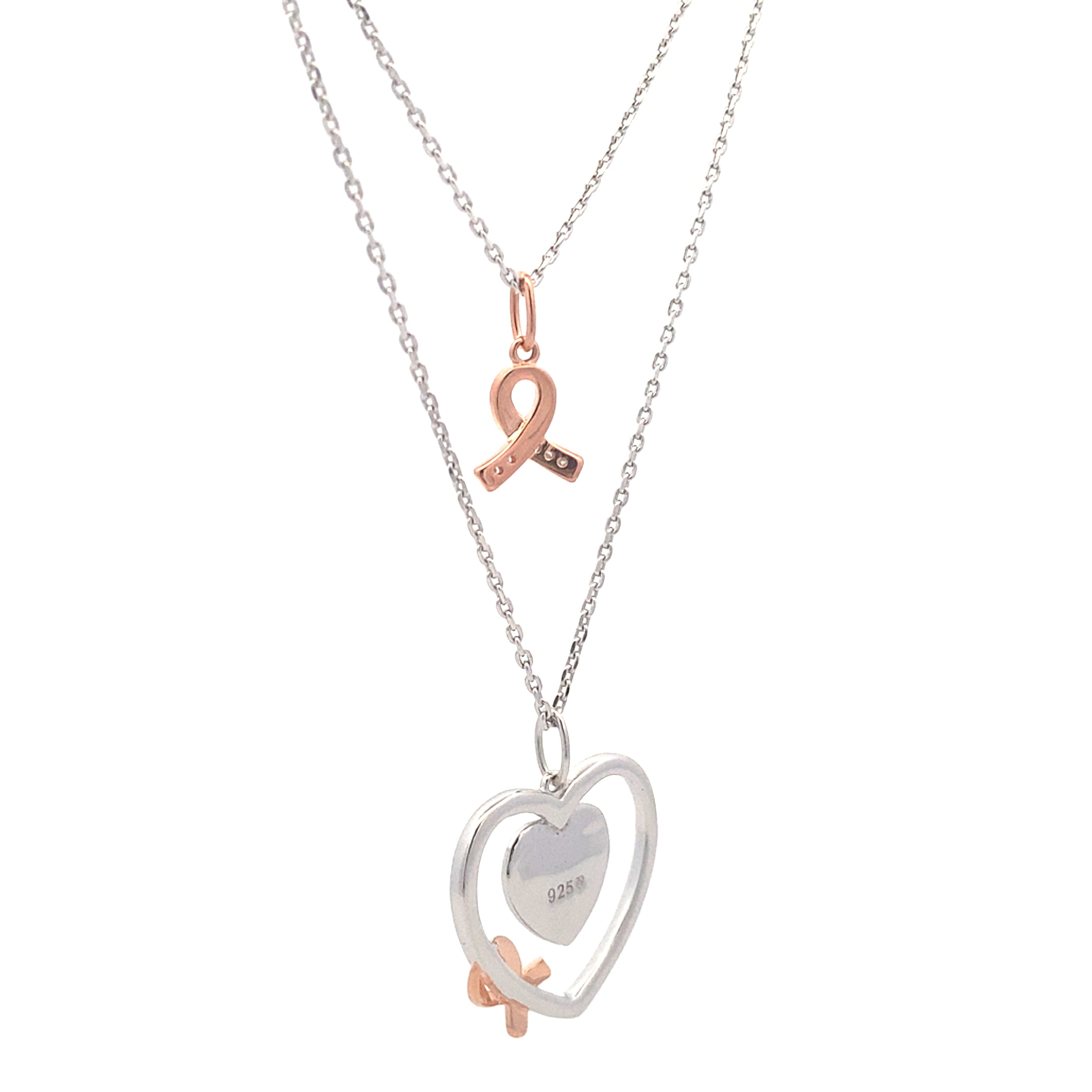 .02ct Diamond Heart Love Pendant Sterling Silver