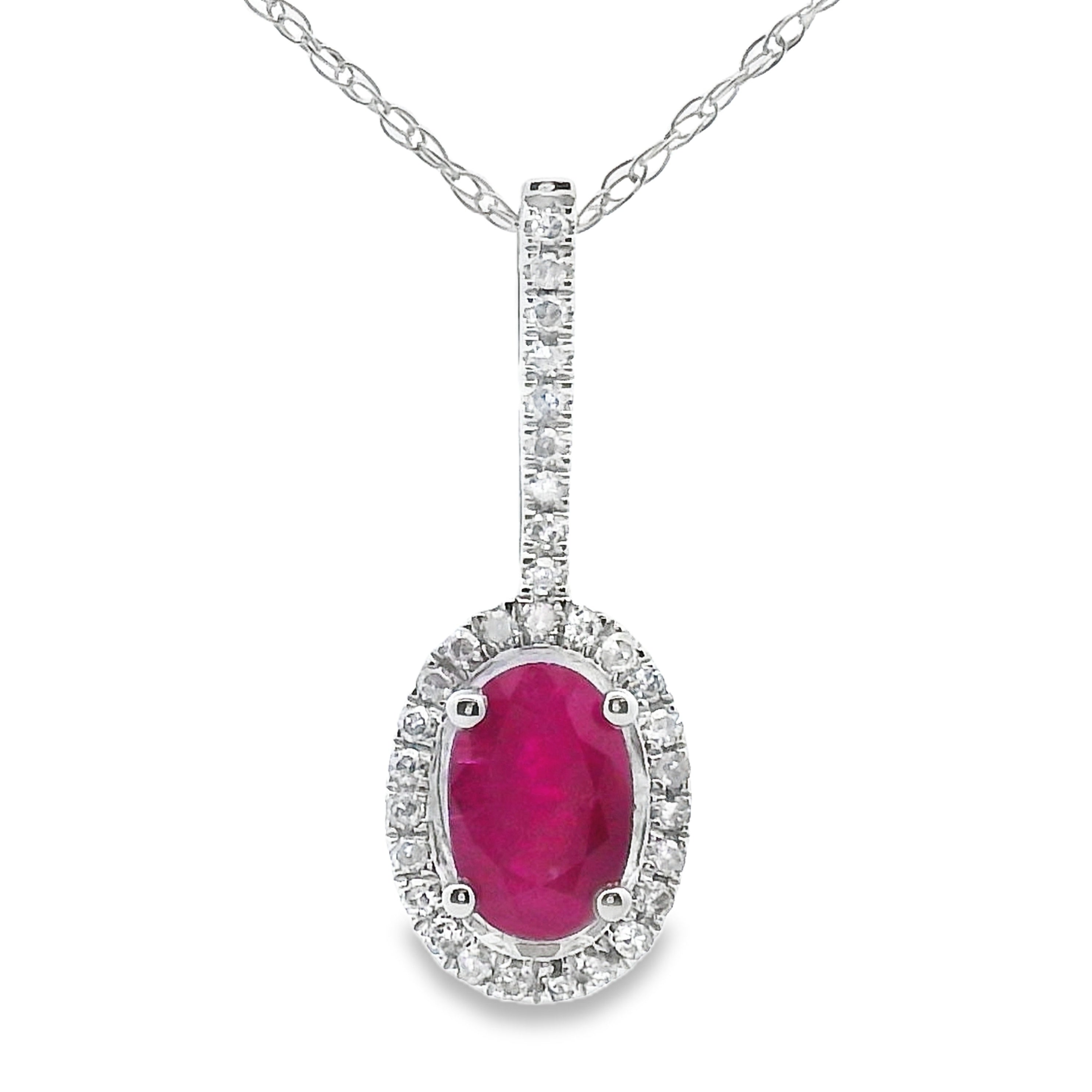 .61ct Ruby Diamond Fashion Pendants 10KT White Gold