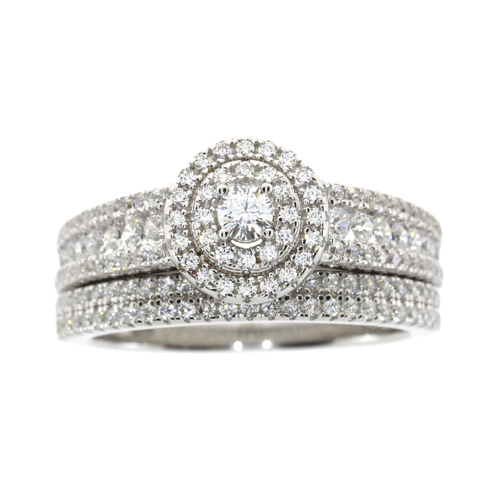 Cubic Zirconia CZ SS Bridal Sterling Silver