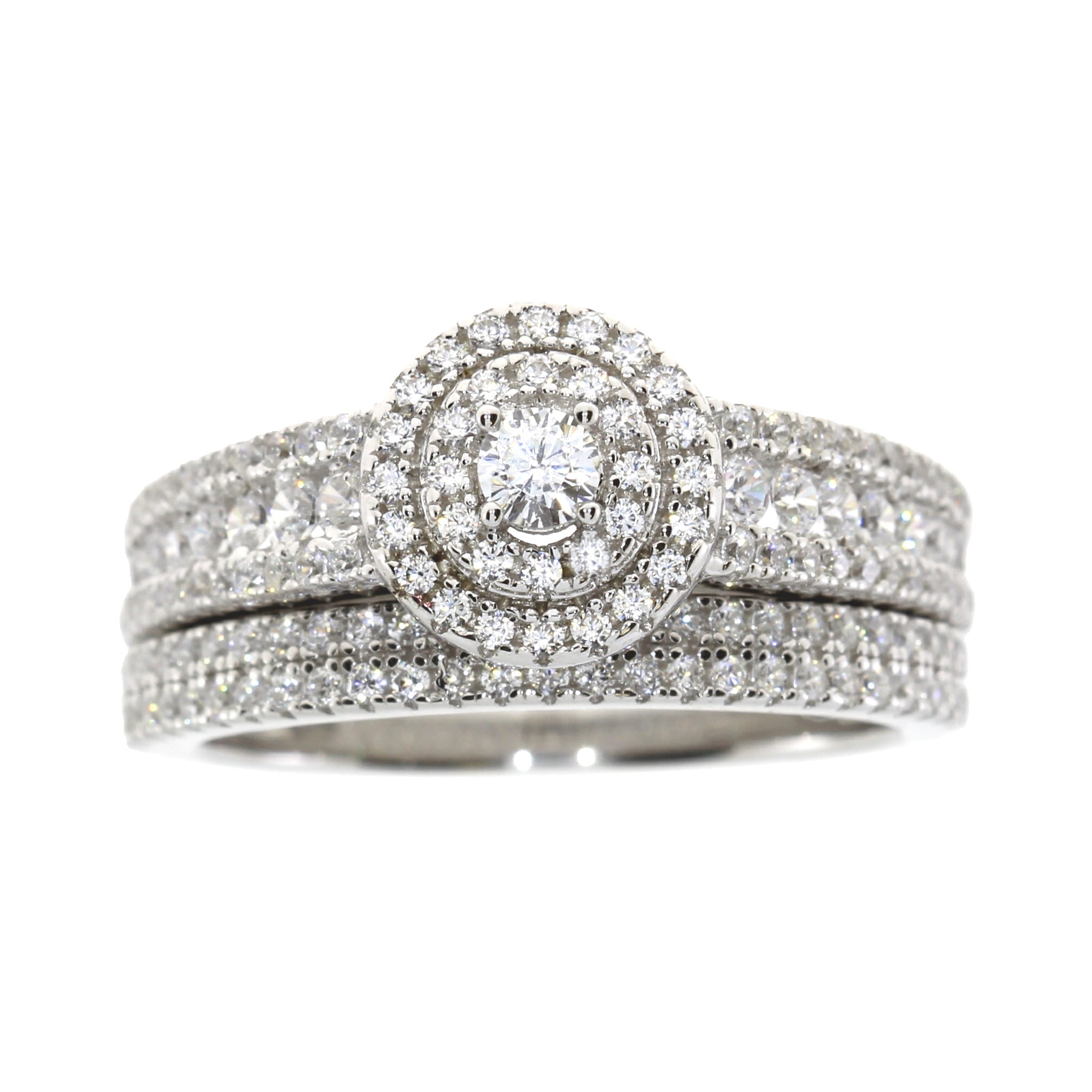Cubic Zirconia CZ SS Bridal Sterling Silver