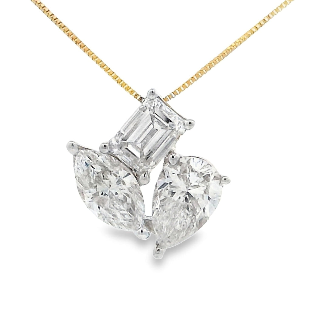 Lab Grown Diamond Fashion Pendants 14KT Yellow Gold
