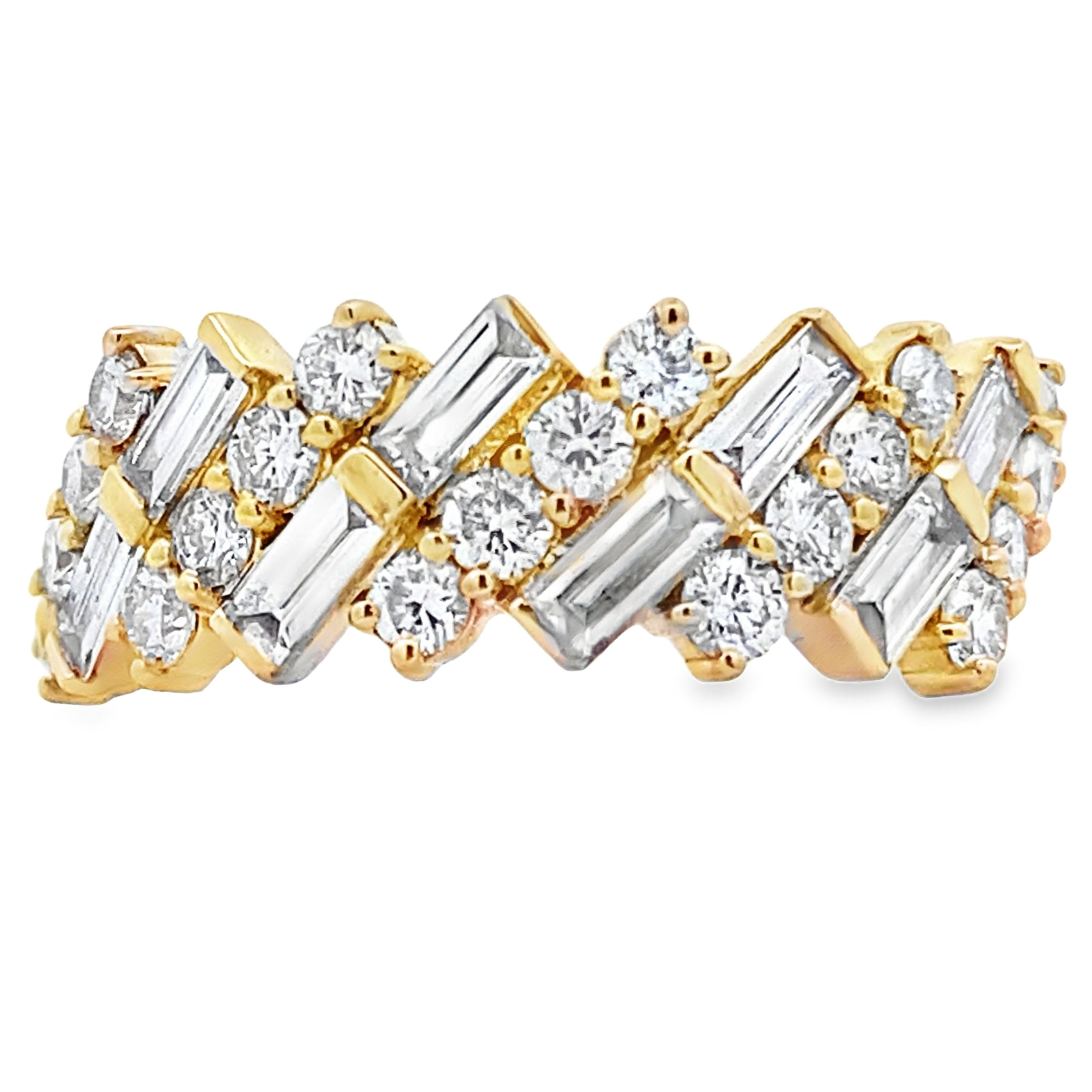 Lab Grown Diamond Fashion band rings 14KT Yellow Gold