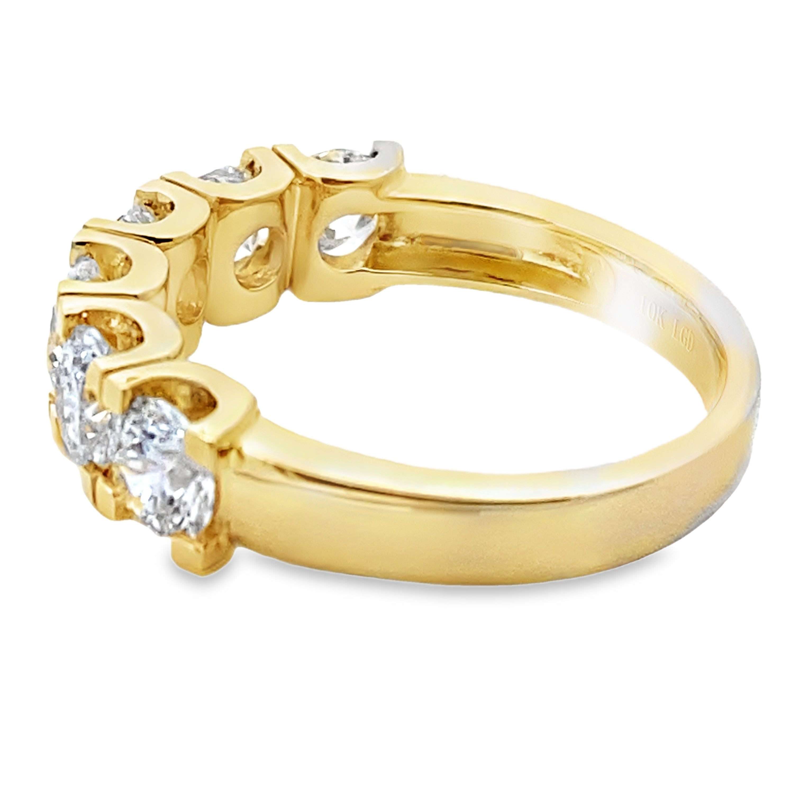 Lab Grown Diamond Wedding Band Ring 10KT Yellow Gold