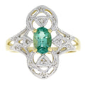 .70ct Emerald Diamond Ring 10KT Yellow Gold