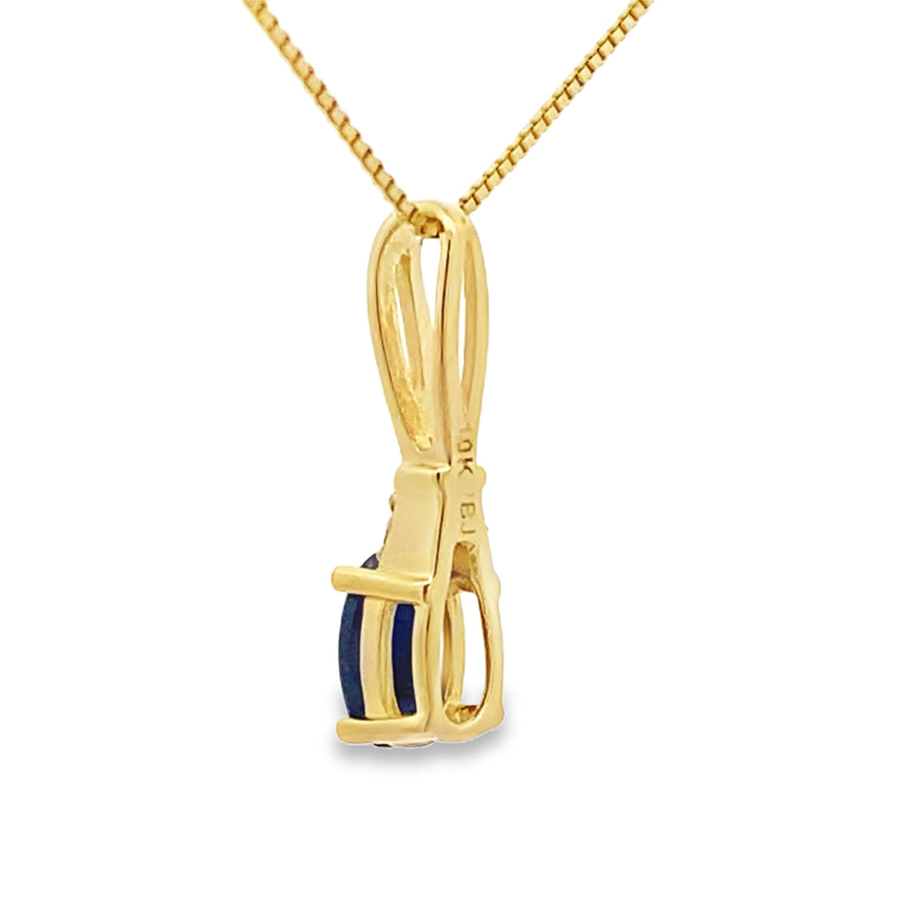 Sapphire Diamond Fashion Pendants 10KT Yellow Gold