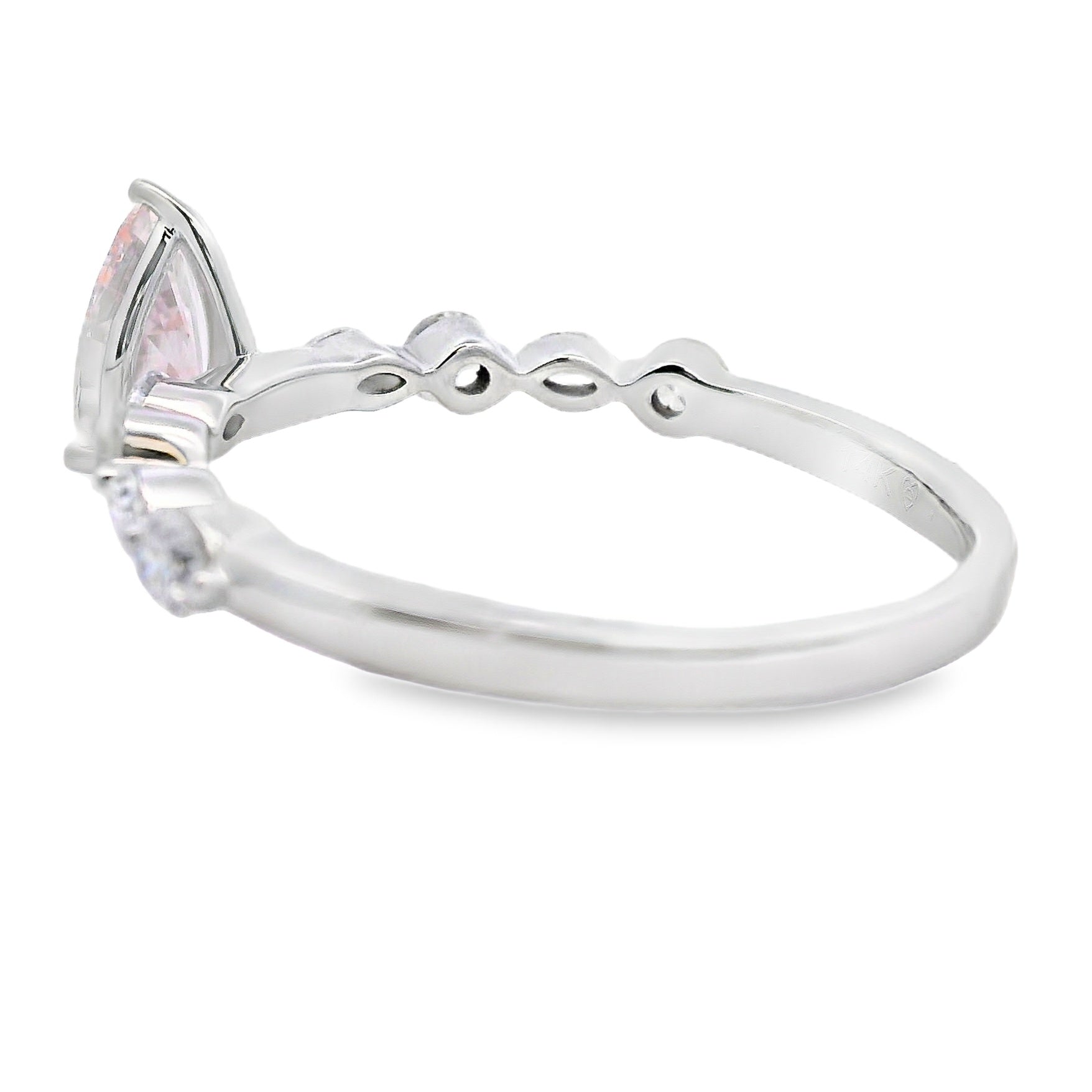 1.00ct Lab Grown Diamond Eng Only 14KT White Gold