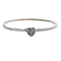 Bangle Bracelet Sterling Silver 18KT Gold
