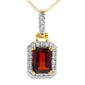 1.31ct Garnet Diamond Fashion Pendants 10KT Yellow Gold