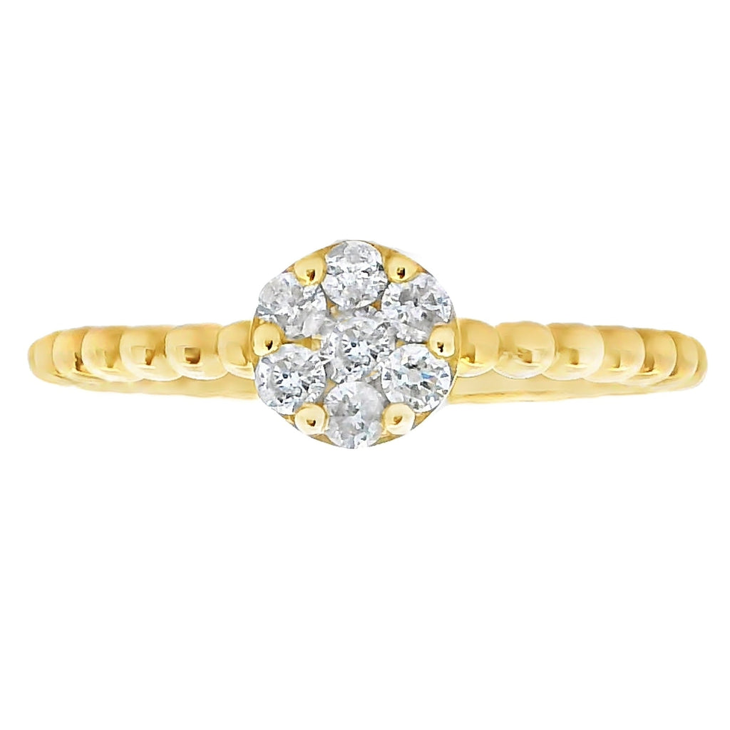 Natural .25ct Diamond Ring 10KT Yellow Gold