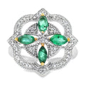 .69ct Emerald Diamond Ring 14KT White Gold