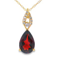 1.38ct Garnet Diamond Fashion Pendants 10KT Yellow Gold