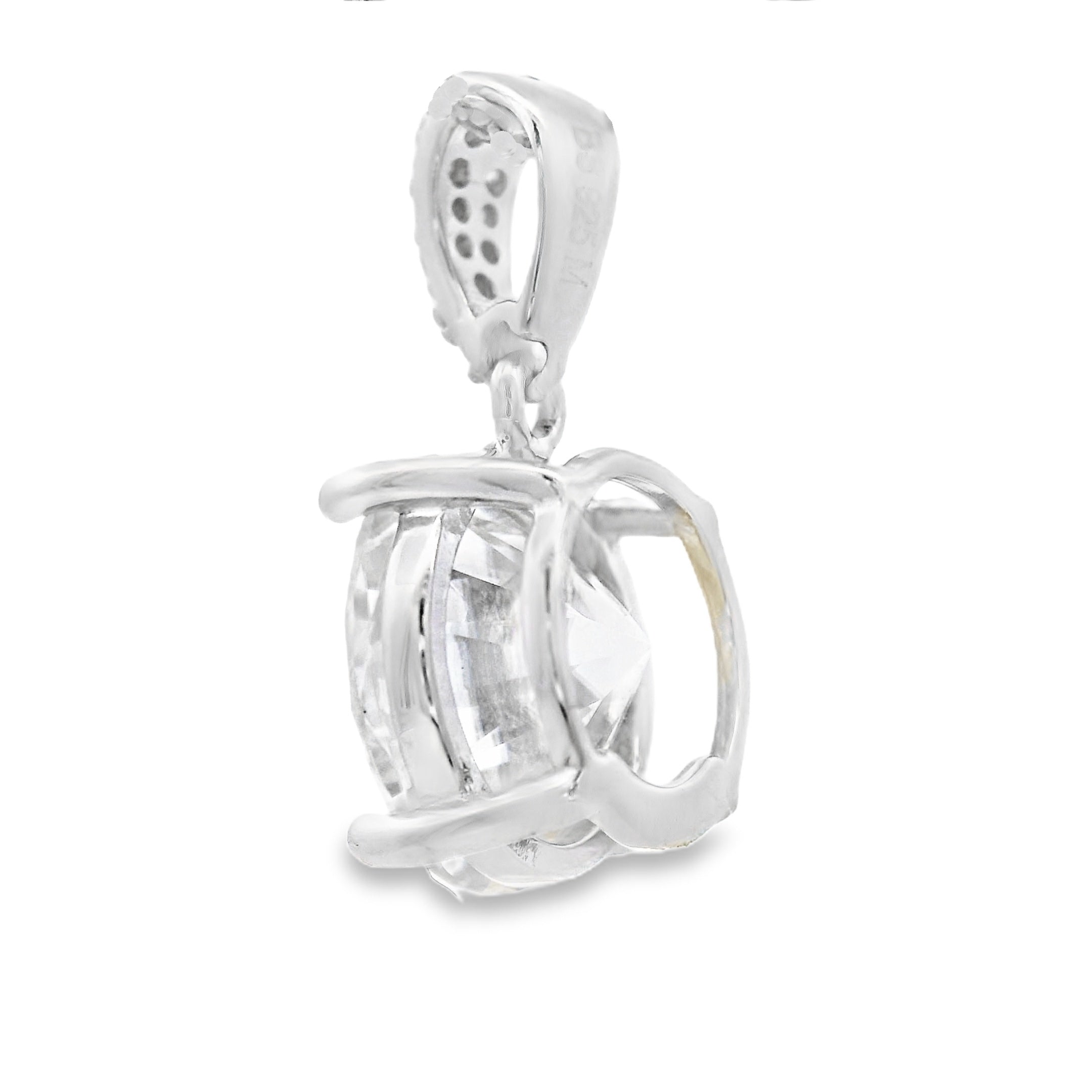 4.00ct Moissanite Pendant Sterling Silver
